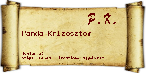 Panda Krizosztom névjegykártya